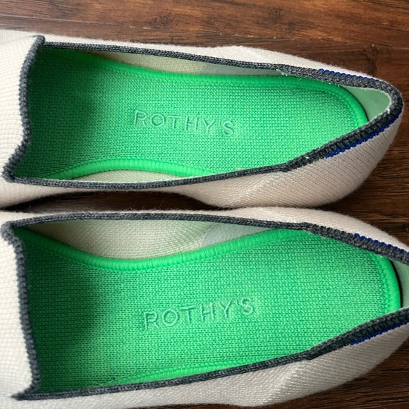 Rothy's Merino Wool White and Gray Tassel Loafers-Size 7.5-Retired Edition - Picture 7 of 8